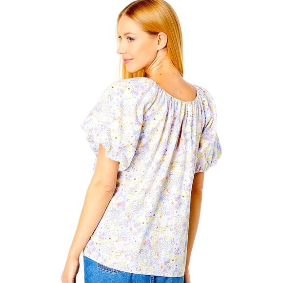 NWT Levi’s Top Puff Short Sleeve Floral Blouse Womens XXL Retail $55 - Picture 4 of 7